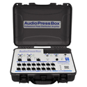 AudioPressBox APB-320 C-D-USB Indoor/Outdoor Portable Active Press Box in Waterproof Case with USB-C and Dante - Black